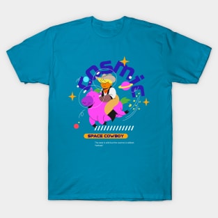 Cosmic Space Cowboy Design T-Shirt